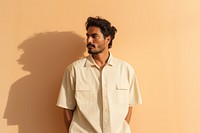 Indian man portrait sleeve shirt.