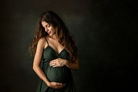 Pregnant woman portrait adult dress.