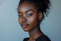 Black South African woman portrait adult skin.