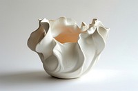 One piece of white ceramic art made by kid porcelain vase simplicity.