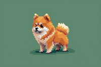 Pomeranian cut pixel dog mammal animal.