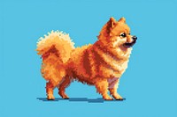 Pomeranian cut pixel dog mammal animal.