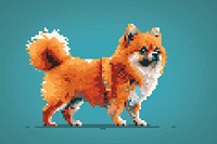 Pomeranian cut pixel dog mammal animal.