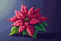 Poinsettia cut pixel flower plant art.