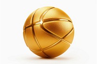 A basketball ball sphere sports gold.