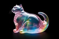Transparent 3d cat model animal mammal pet.