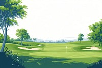 Golf course clipart border outdoors nature sports.