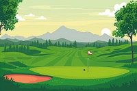 Golf course clipart border outdoors nature sports.