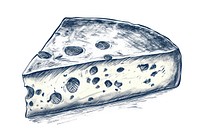 Antique of blue cheese sketch food illustrated.