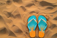 Flipflops in sand clipart flip-flops footwear outdoors.