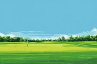 Golf course border landscape outdoors nature.