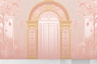 Solid toile wallpaper with door gate architecture backgrounds building.