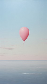 Balloon in pastel sky transportation tranquility outdoors.