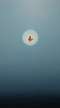 Butterfly in aesthetic sky outdoors nature moon.