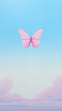 Butterfly in pastel sky outdoors nature petal.