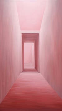 Architecture corridor painting pink.