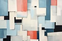 Abstract architecture ripped paper collage art painting wall.