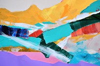 Abstract beach ripped paper art painting backgrounds.
