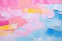 Abstract bright sky ripped paper collage art painting backgrounds.