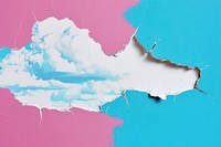 Abstract cloud and bright sky ripped paper creativity outdoors purple.