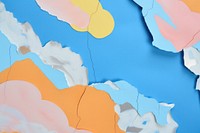 Abstract cloud ripped paper art backgrounds topography.