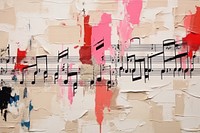 Abstract music note ripped paper art backgrounds accessories.