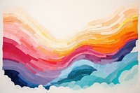 Abstract rainbow mountain ripped paper art painting backgrounds.