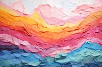 Abstract rainbow mountain ripped paper art backgrounds creativity.