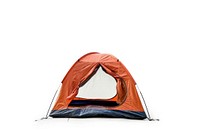 Camping outdoors tent white background.