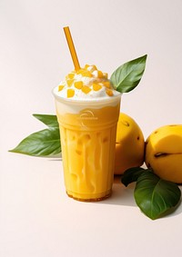 Mango juice frappe food smoothie fruit.
