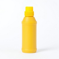Mustard with plastic squeeze lid bottle white background refreshment simplicity.