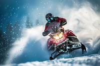 Snow mobile snowmobile motorcycle outdoors.