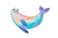 Seal animal mammal white background.