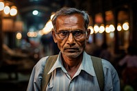 Indian man portrait glasses adult.