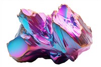 Iridescent and glittered abstract shape element gemstone mineral crystal. AI generated Image by rawpixel.