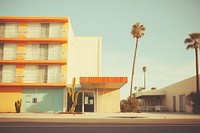 American hotel architecture building plant. AI generated Image by rawpixel.