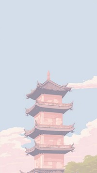  Temple architecture building pagoda. AI generated Image by rawpixel.