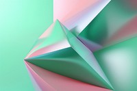  Abstract iridescent 3D shape backgrounds origami green. AI generated Image by rawpixel.