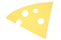 Cheese shape white background astronomy.