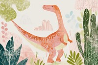 Cute dinosuar illustration dinosaur weaponry reptile.