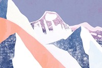 Cute everest illustration mountain outdoors painting.