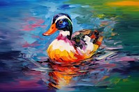  Duck painting animal bird. AI generated Image by rawpixel.