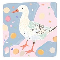 Duck seagull drawing animal. AI generated Image by rawpixel.