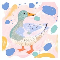 Duck painting drawing animal. AI generated Image by rawpixel.