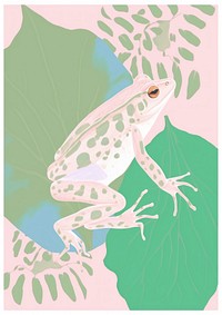 Frog amphibian wildlife drawing. AI generated Image by rawpixel.