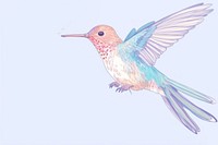Hummingbird drawing animal flying. AI generated Image by rawpixel.