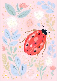 Ladybug pattern animal insect. 