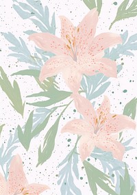 Lily backgrounds drawing flower. AI generated Image by rawpixel.