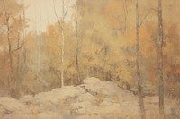  Autumn forest painting outdoors nature. AI generated Image by rawpixel.