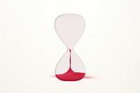 Hourglass shape white background deadline.